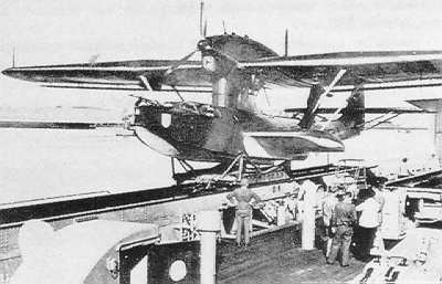 запуск Do.18 с корабельной катапульты